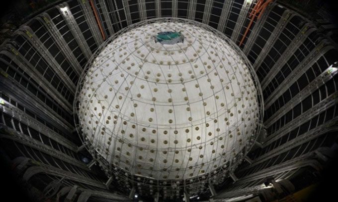 Spherical detector at the Jiangmen Underground Neutrino Observatory (Juno).