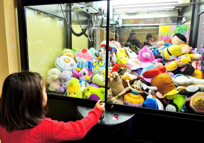 The claw machine originated as a candy vending machine from the USA.