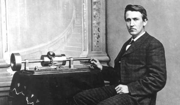 November 29, 1877 - Thomas Edison unveils his first invention - the hand-cranked phonograph