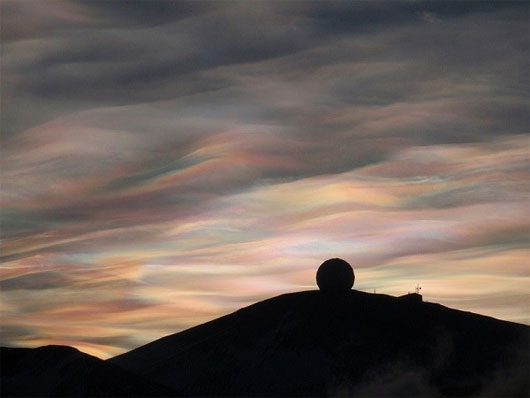 The appearance of nacreous clouds is a concerning sign that Earth is gradually warming