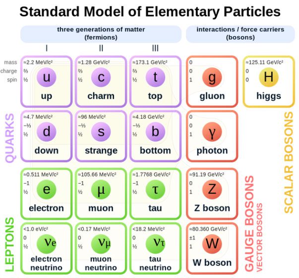 Standard Model of Fundamental Particles