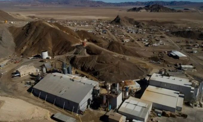 A lithium mine in the state of Nevada, USA.