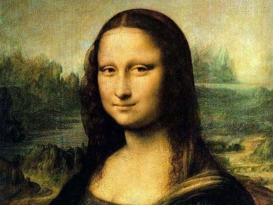 The famous painting Mona Lisa.