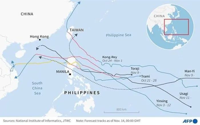 6 storms affecting the Philippines in just one month.