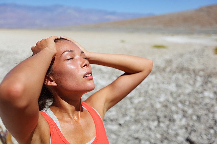 The body feels hot when the temperature is 33 degrees Celsius or higher.