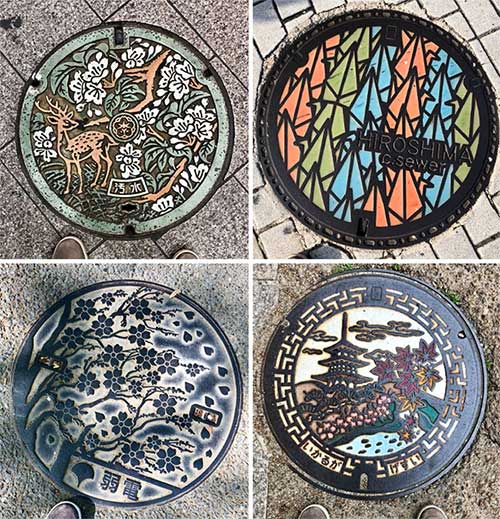 Manhole covers in Japan