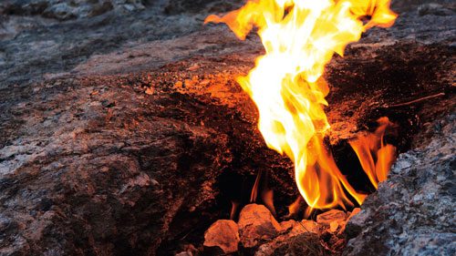 The burning stone that has been on fire for 2,500 years in Turkey