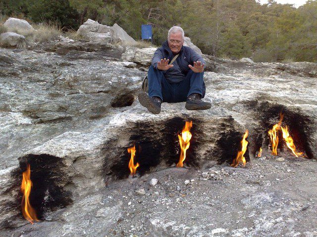 The burning stone that has been on fire for 2,500 years in Turkey