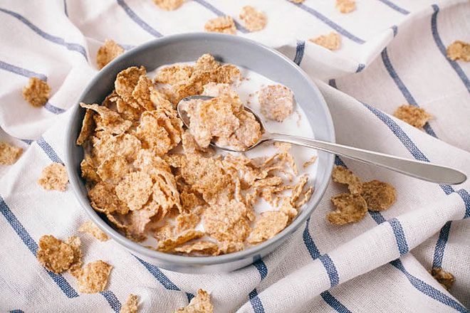 Breakfast cereals contain quite a lot of sugar.