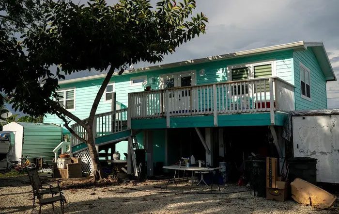 Ahren and Jaime Surgent's house rebuilt after being destroyed by the storm.