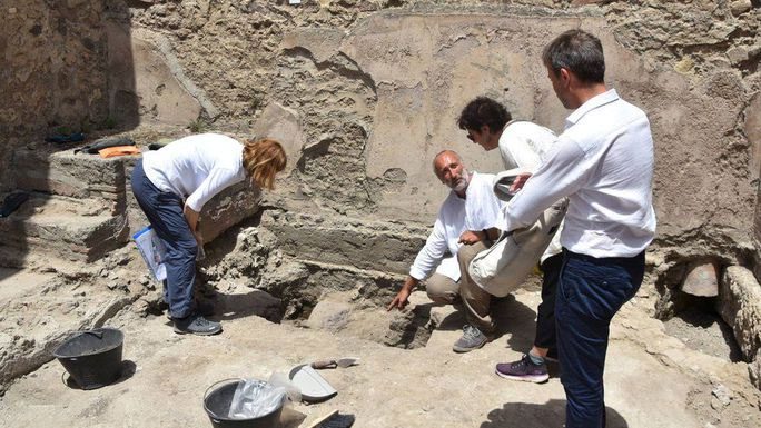 Archaeologists working at the site