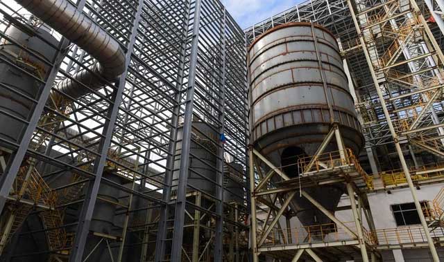 The most expensive part of the plant is the emissions treatment area.