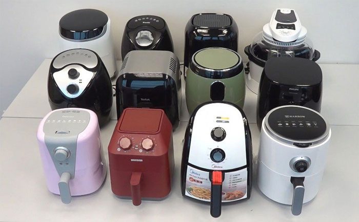 12 air fryer models tested by the Hong Kong authorities.