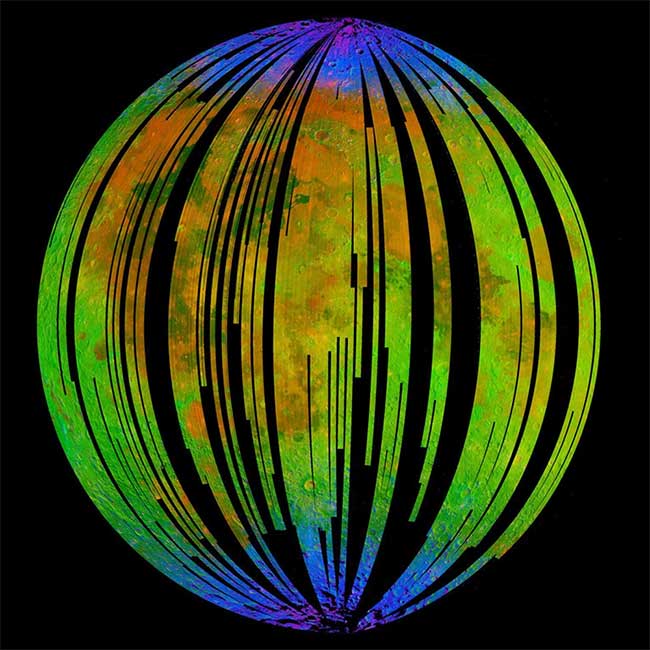 Chandrayaan-1's instrument found small amounts of water and hydroxyl on the lunar surface.