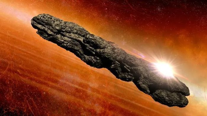 Oumuamua is an interstellar object that appeared and moved through the Sun.