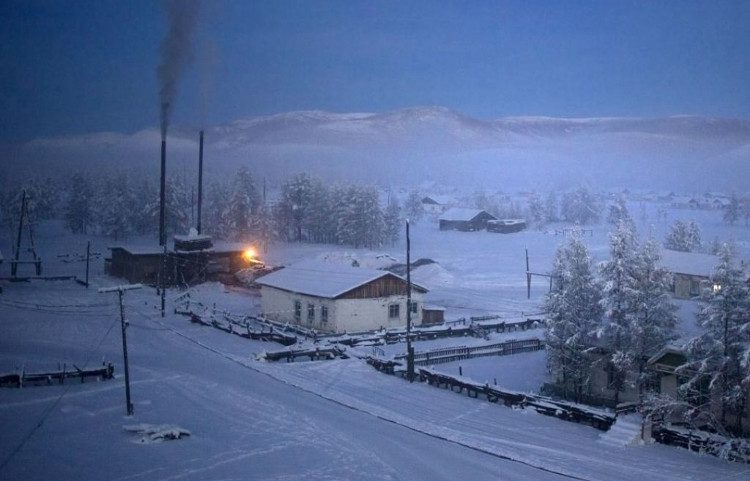 Oymyakon village appears like a scene from a fairy tale.