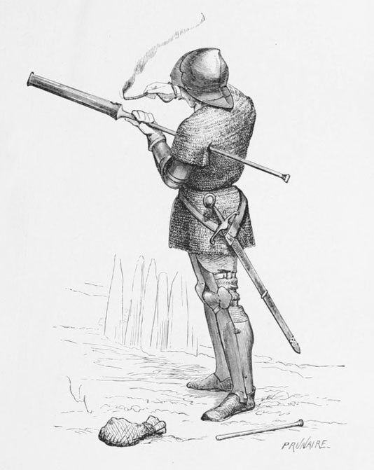 The hand cannon is considered the first personal firearm.