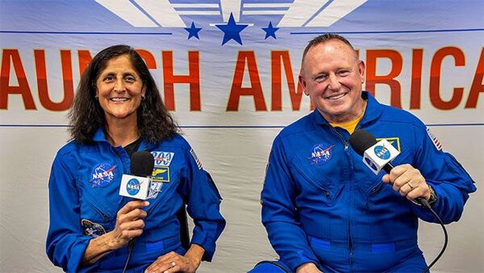 Astronaut Sunita Williams and Butch Wilmore before their trip to the ISS