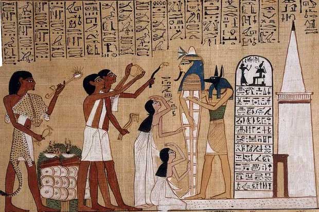 Most ancient Egyptian paintings are depicted in a 2D style