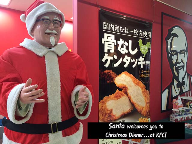 Instead of eating turkey like in Western countries, the Japanese have a rather unusual Christmas tradition of eating Kentucky fried chicken.