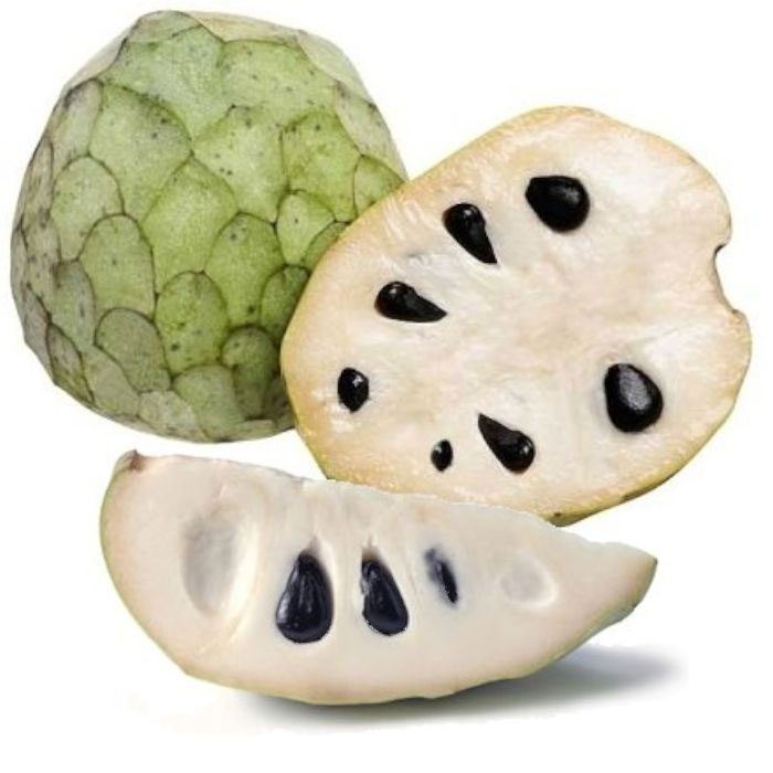 Cherimoya - Many people call this the custard apple because its flesh resembles custard, tasting very sweet and fragrant. This fruit is highly nutritious and is considered the 'best fruit for men', according to writer Mark Twain.