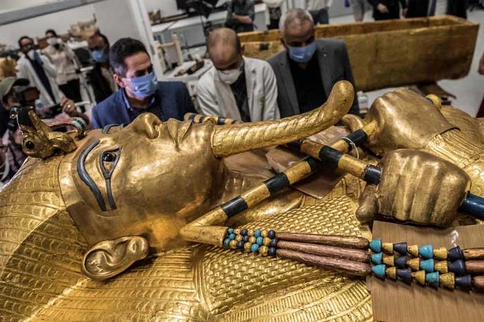 The sarcophagus of a pharaoh