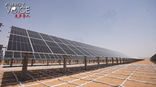 This barrier also helps protect solar panel farms from the impact of shifting sands.