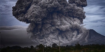 risk from humans not large tambora volcano that could cause global disasters 136841