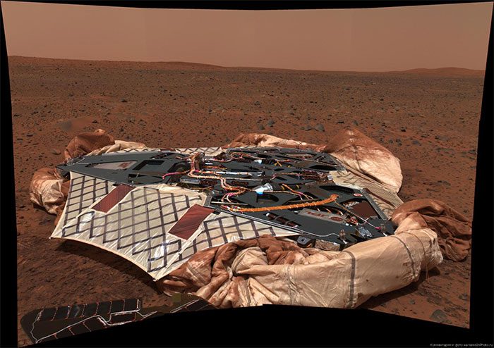 The Spirit rover landed on Mars in 2004.