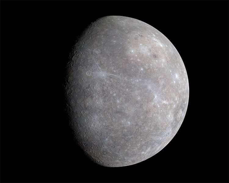 Color image of Mercury taken by MESSENGER.