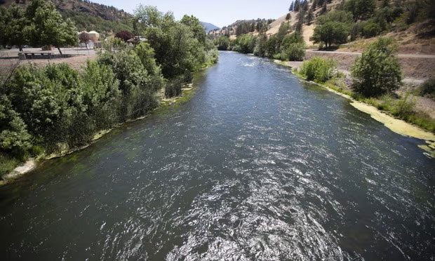 The Klamath River has four dams crossing it.