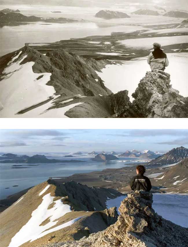 Photographer stunned by the astonishing changes in Norway's glacier