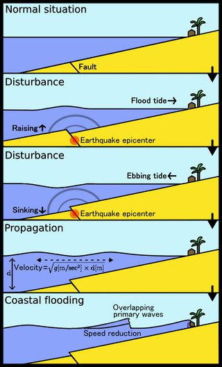 Tsunami formation.