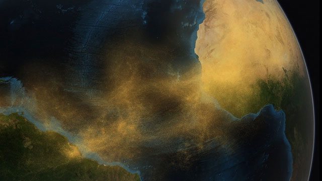 Depending on where you are, dust in the air can come from Africa.