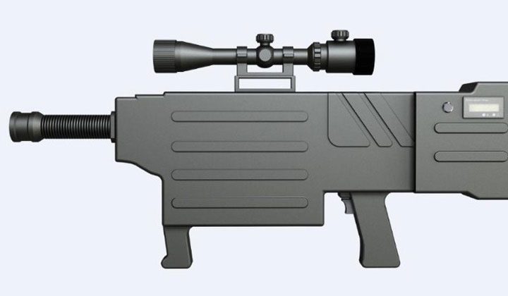 This laser weapon weighs 3 kg and is approximately the size of an AK-47.