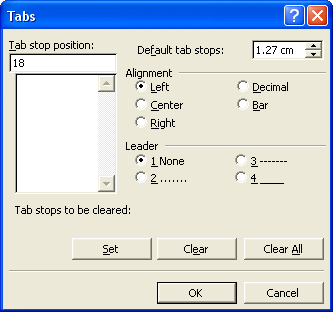 Tabs