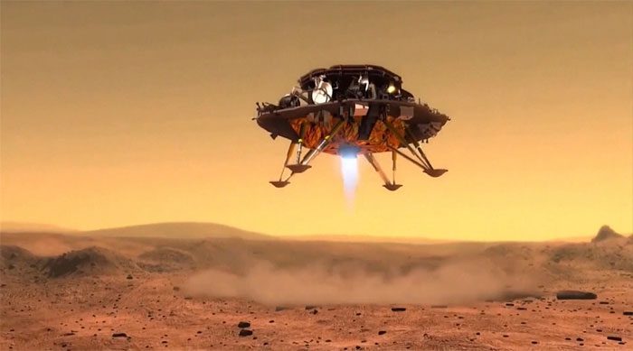 Historic moment in China's Tianwen 1 mission on Mars.