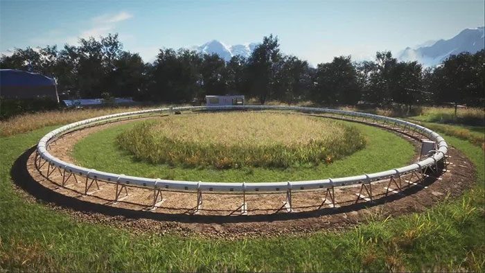 The EPFL testing track is circular, allowing for quick experiments