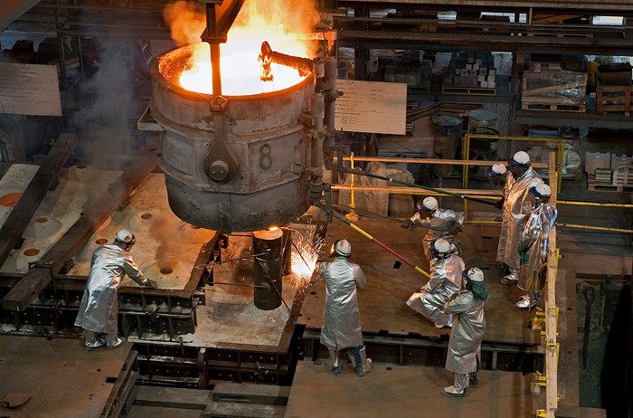 Newport News Shipbuilding operates its own steel foundry.