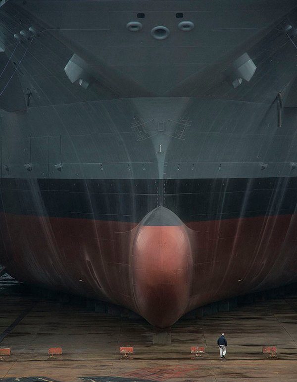 The image above shows the enormity of the USS Gerald R. Ford.