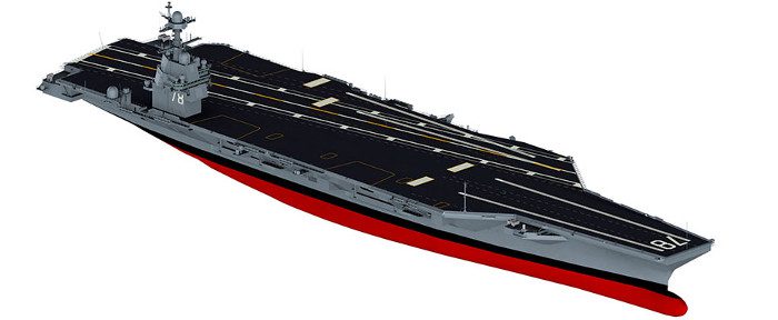 Computer model of the USS Gerald R. Ford.