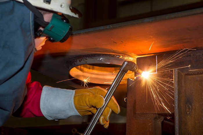 It takes 2,000 tons of metal just to weld the components of the ship together.