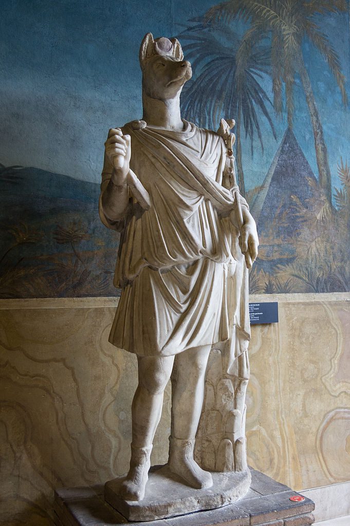 Statue of Hermanubis, a hybrid god between Anubis and the Greek god Hermes