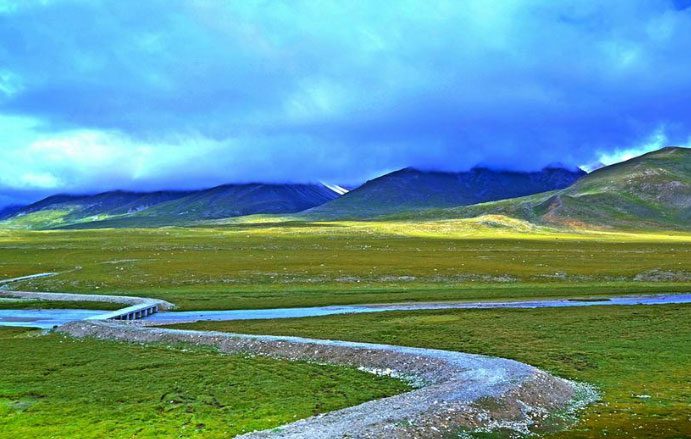 Nagqu's low air quality prevents trees from thriving.