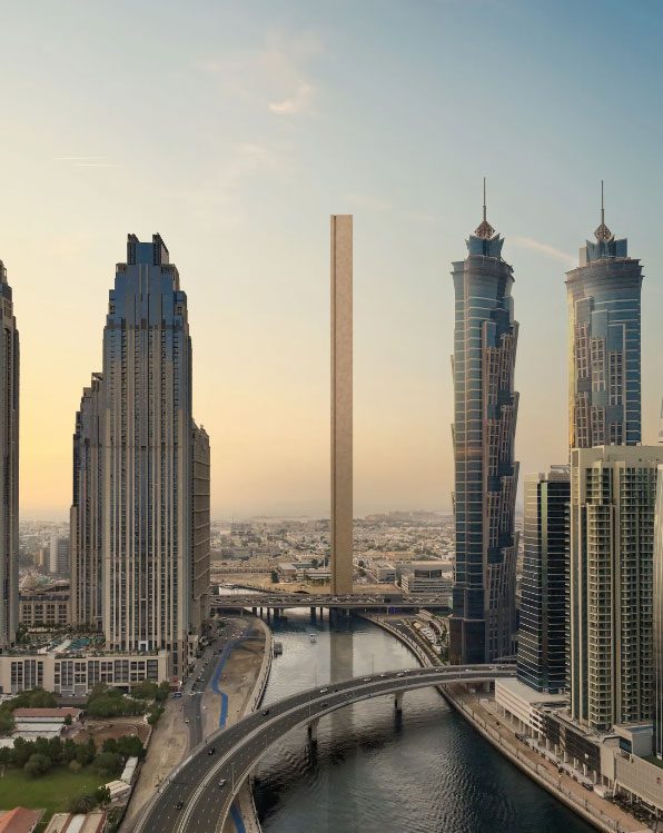 Rendering of the Muraba Veil Tower in Dubai.