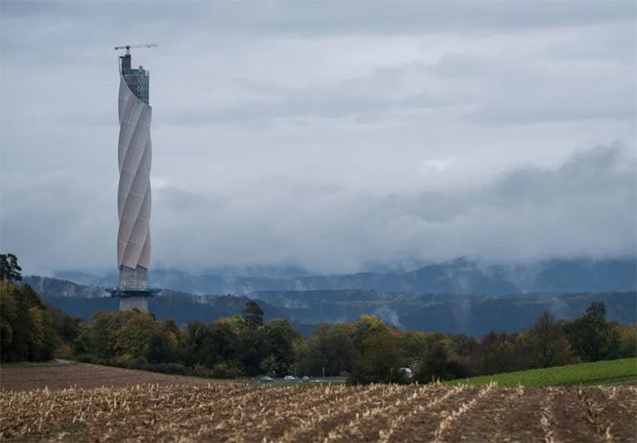 245-meter elevator test tower in Rottweil, Germany.