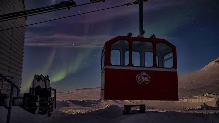 The cable car to the Zeppelin observation station.