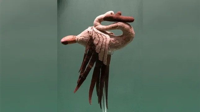 Iron Age felted swan