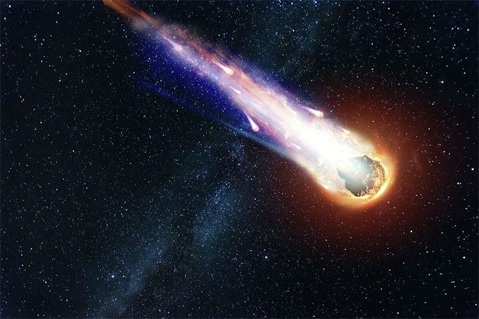 Meteorites slow down as they travel through the atmosphere, breaking into smaller pieces before hitting the ground.