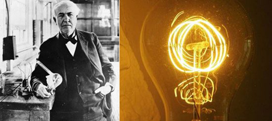 Edison and the electric light bulb that became famous worldwide